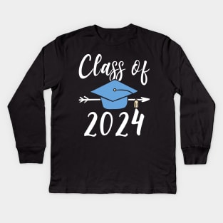 Class Of 2024 Senior Graduation Kids Long Sleeve T-Shirt